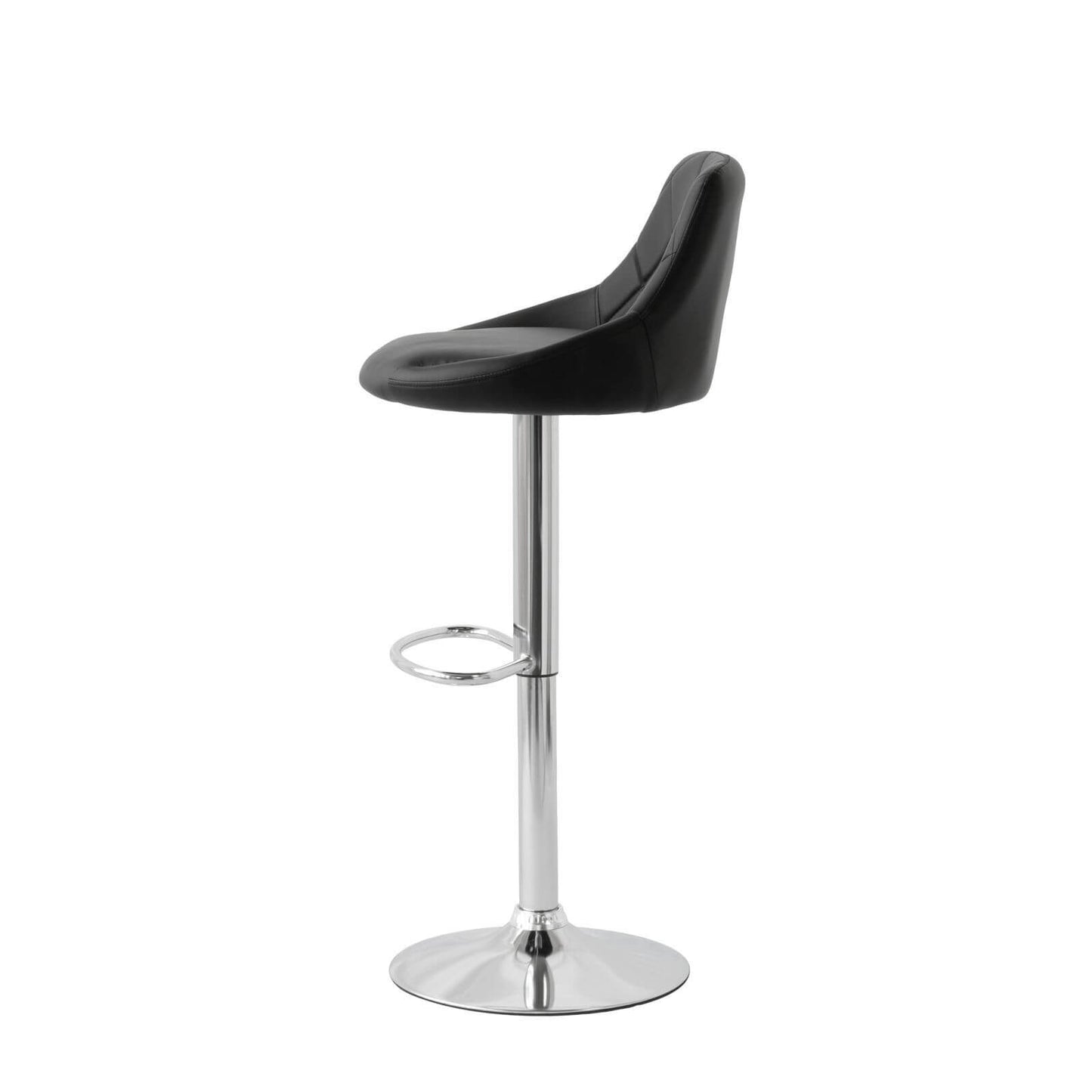 Liberty | Contemporary Black PU Leather Adjustable Bar Stools | Black