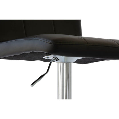 Liberty | Contemporary Black PU Leather Adjustable Bar Stools | Black