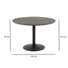 Lincoln | Metal Black White 1.1m Wooden Round Dining Table