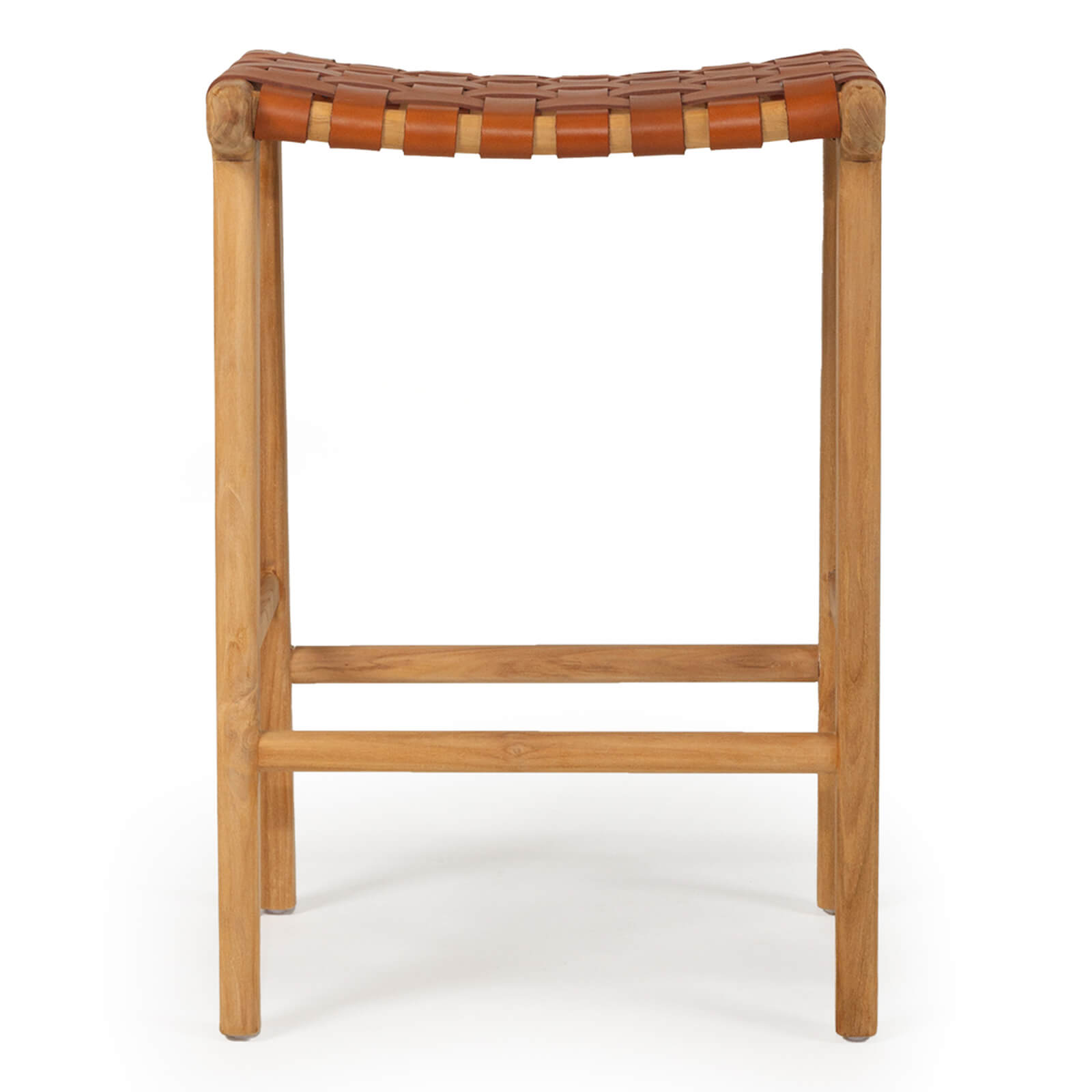 Lindeman Version 1 | Coastal Leather Wooden Bar Stools | Tan