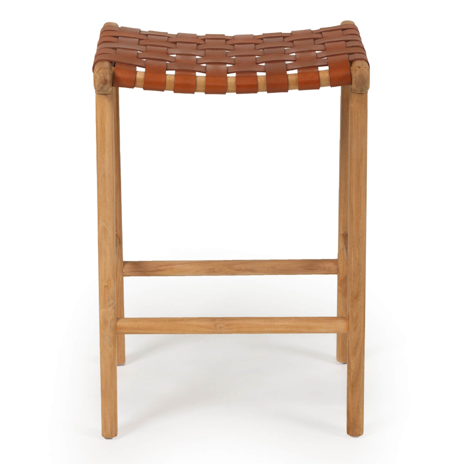 Lindeman Version 1 | Coastal Leather Wooden Bar Stools | Tan