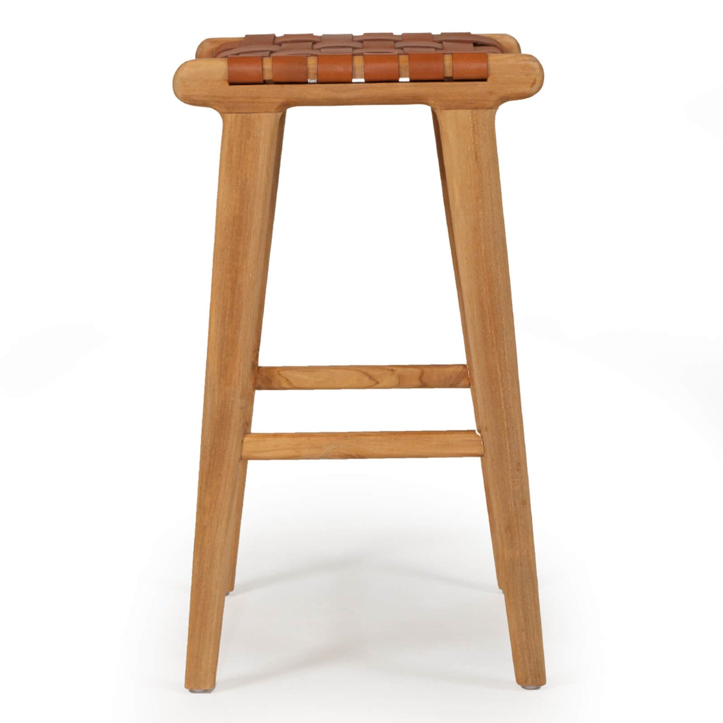 Lindeman Version 1 | Coastal Leather Wooden Bar Stools | Tan