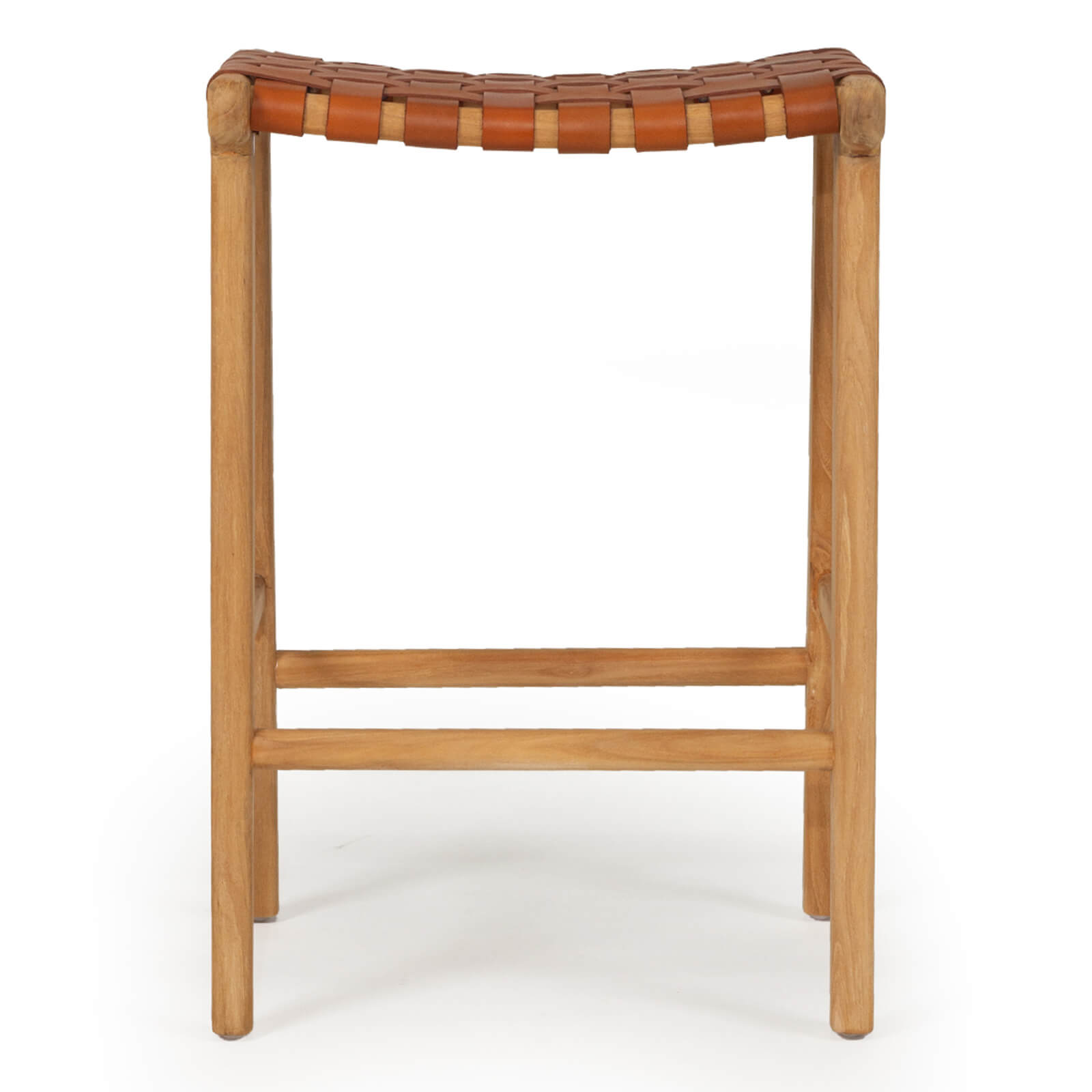 Lindeman Version 1 | Coastal Leather Wooden Bar Stools | Tan