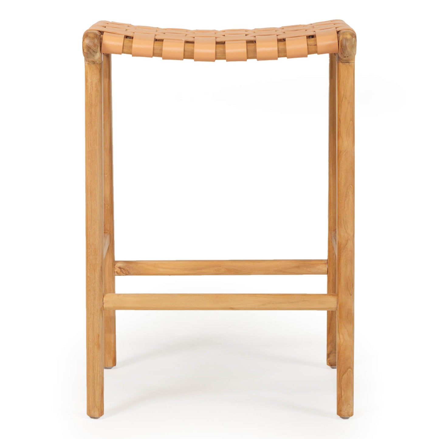 Lindeman Version 1 | Coastal Leather Wooden Bar Stools | Natural