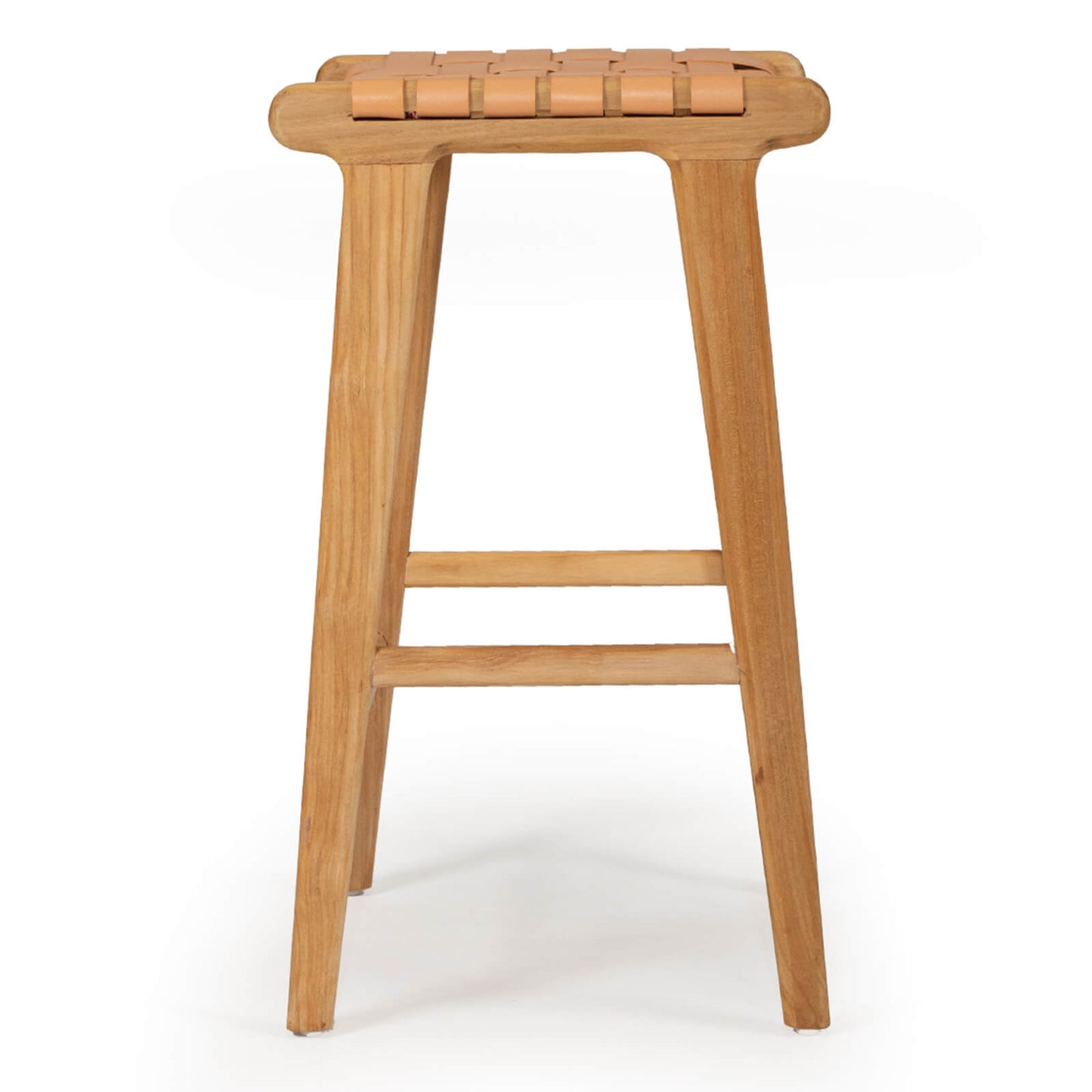 Lindeman Version 1 | Coastal Leather Wooden Bar Stools | Natural