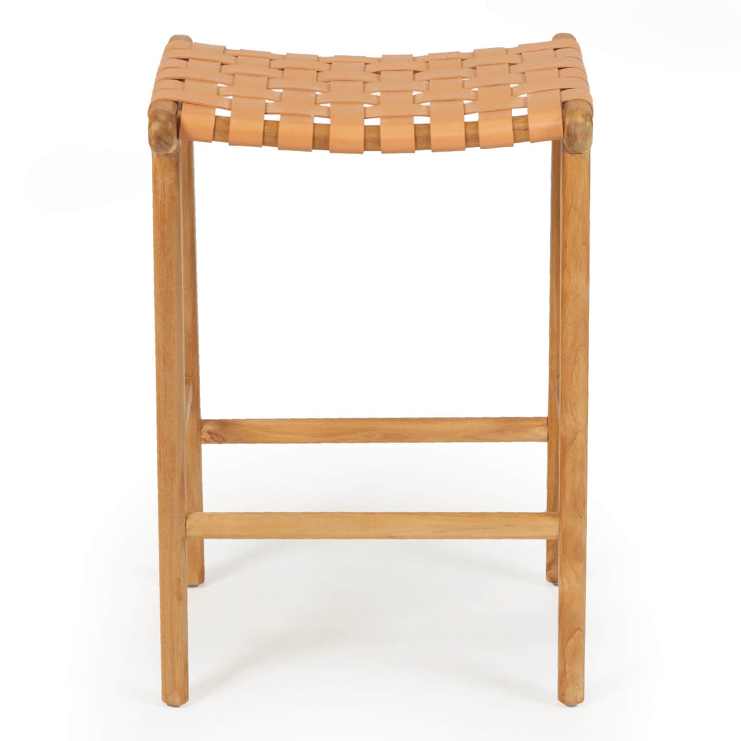 Lindeman Version 1 | Coastal Leather Wooden Bar Stools | Natural