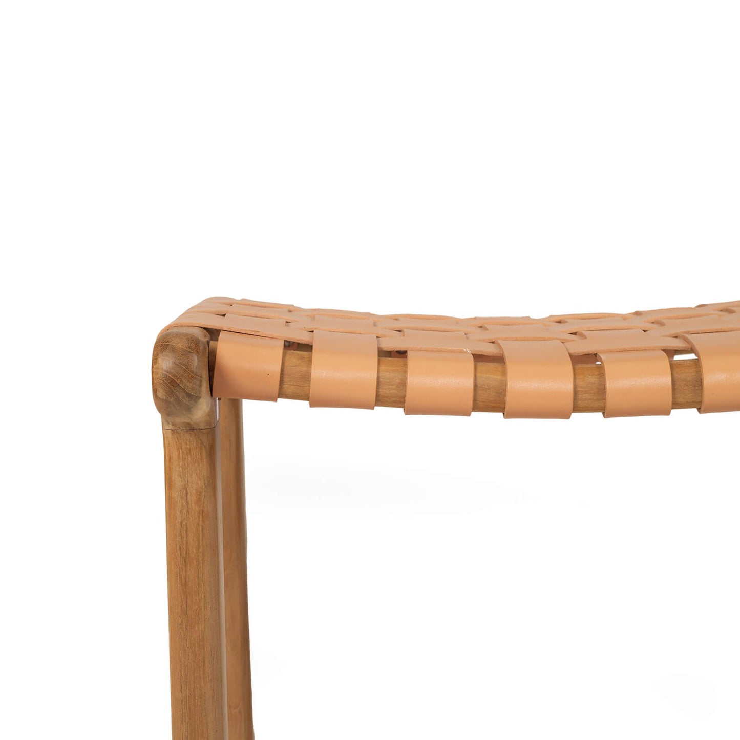 Lindeman Version 1 | Coastal Leather Wooden Bar Stools | Natural