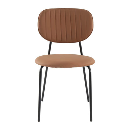 Litchfield | Modern Tan PU Leather Dining Chairs | Set Of 2 | Tan