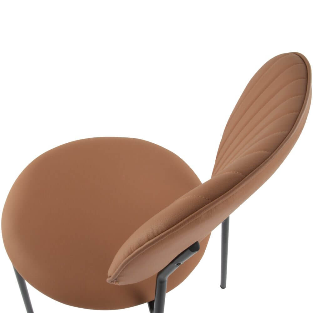 Litchfield | Modern Tan PU Leather Dining Chairs | Set Of 2 | Tan