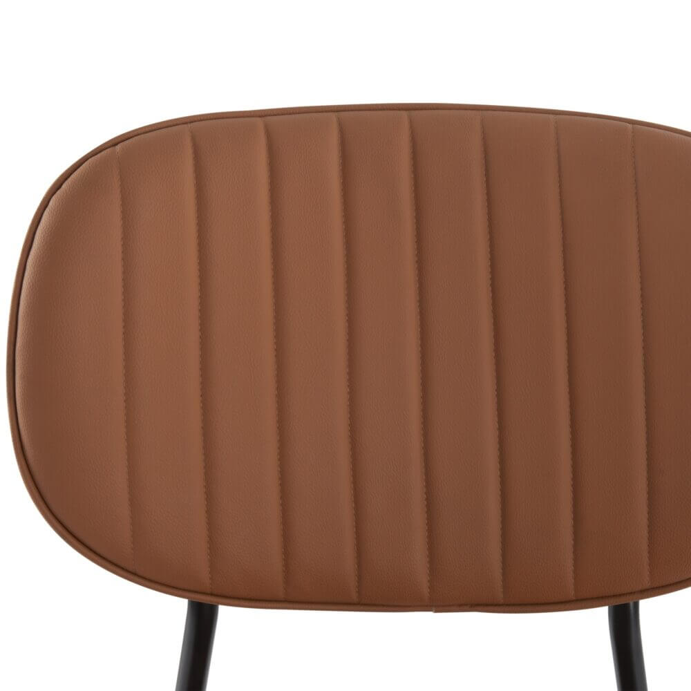 Litchfield | Modern Tan PU Leather Dining Chairs | Set Of 2 | Tan