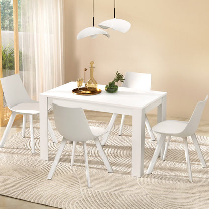 Lonsdale Hannaford | Modern White Wooden 4 Seater Dining Table Set | White