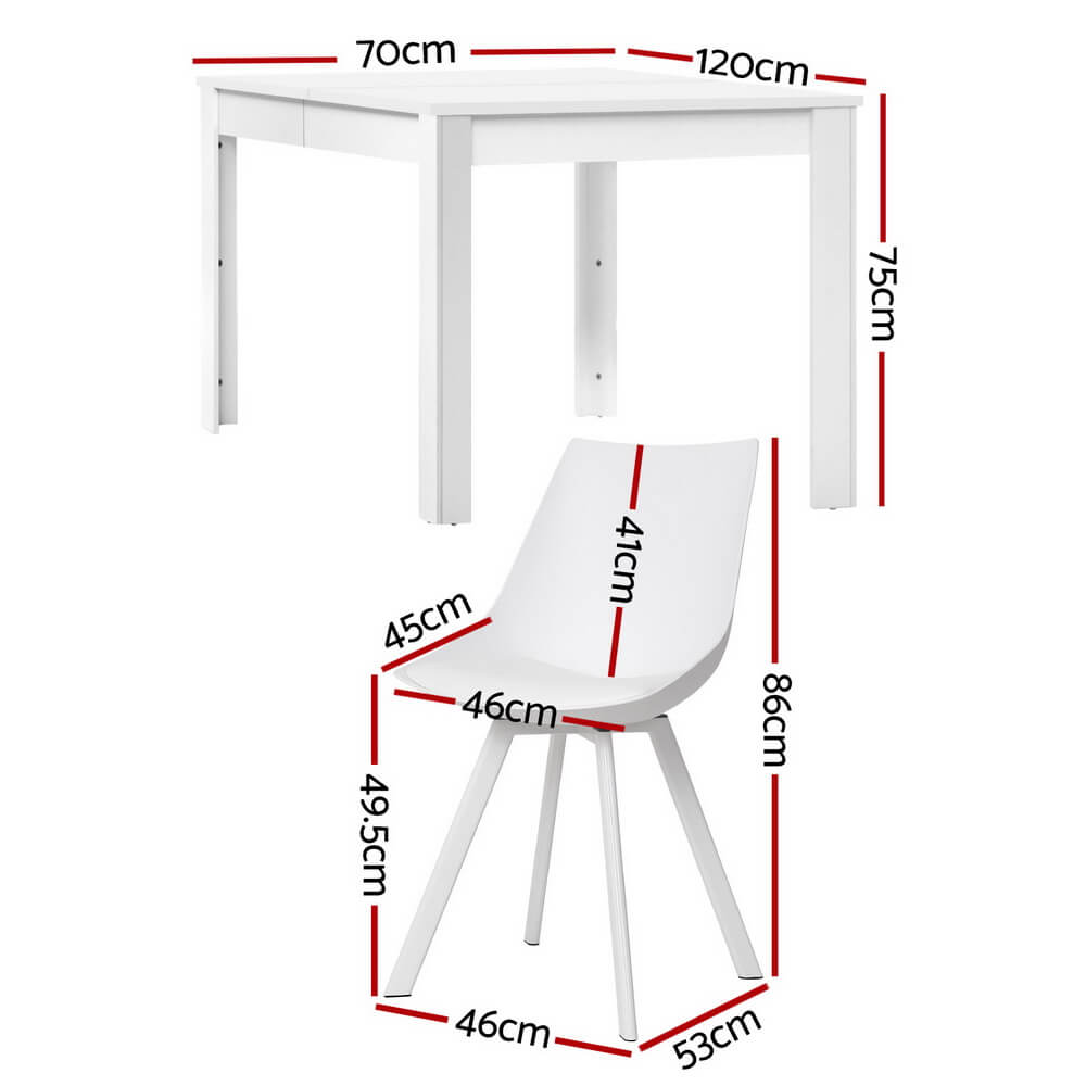 Lonsdale Hannaford | Modern White Wooden 4 Seater Dining Table Set | White