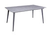 Lunetta | Metal Polished Ceramic Grey Rectangular Dining Table