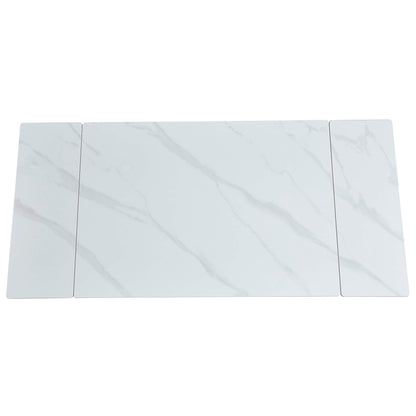 Macan | Metal Matte Snow White Ceramic 1.6 – 2.2m Extension Dining Table | Snow White