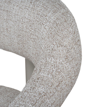 Macan | Prussian Blue Pale Beige Fabric Modern Dining Chairs | Set Of 2 | Beige