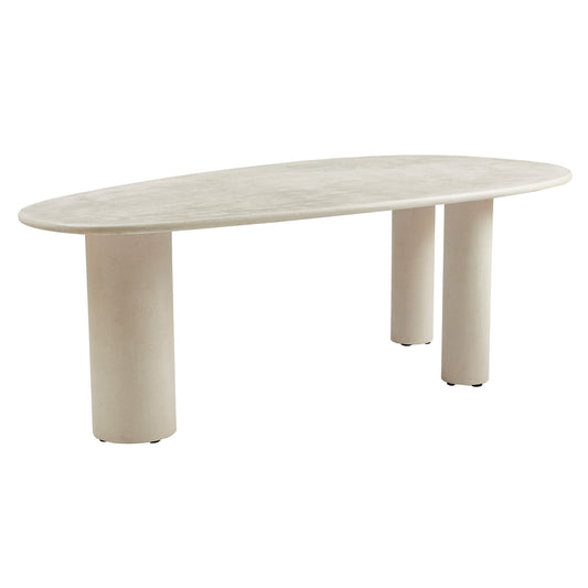 Macan | Coastal Wooden Beige 8 Seater 2.3m Dining Table | Beige