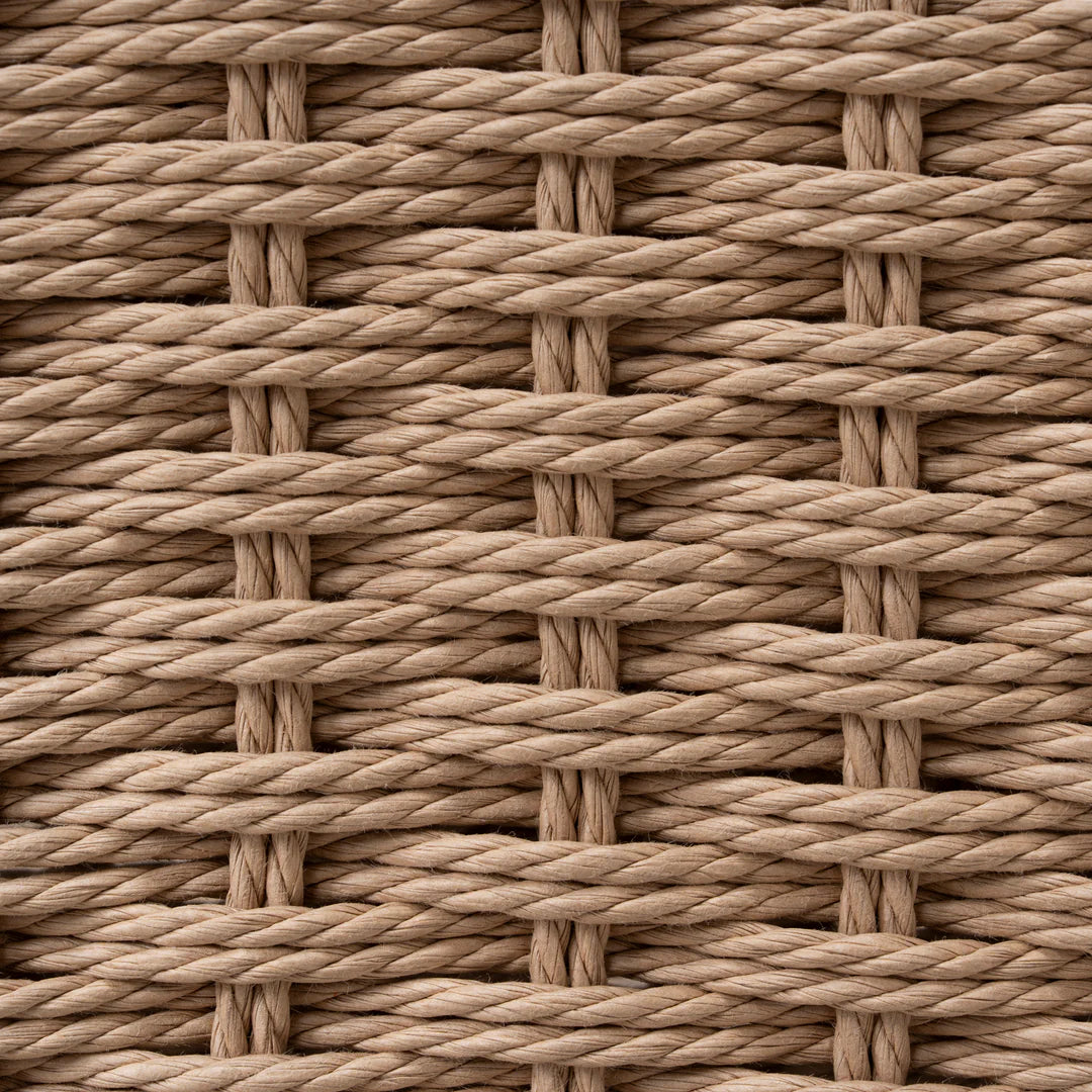 Maine | Coastal Scandinavian Style Fabric Wooden Dining Chairs With Arms | Set Of 2 | Natural Rattan