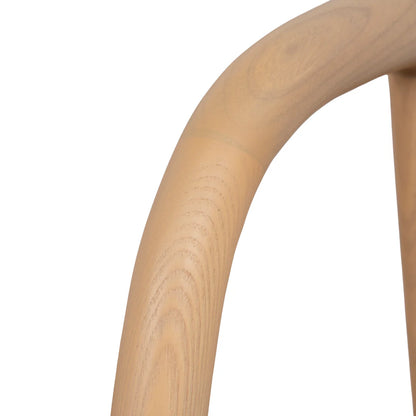 Maine Coastal Scandinavian Natural Wooden Dining Chairs With Arms | Natural