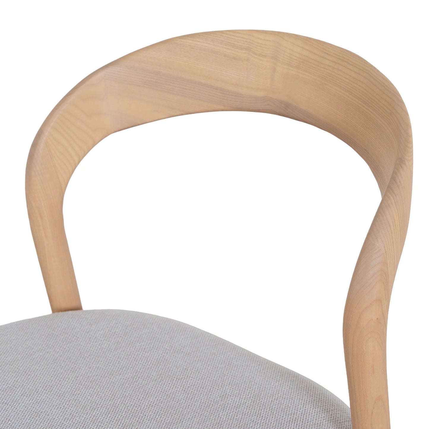 Maine | Coastal Scandinavian Style Fabric PU Leather Wooden Dining Chairs | Set Of 2 | Beige Natural
