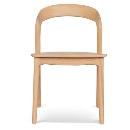 Maine | Coastal Scandinavian Style Fabric PU Leather Wooden Dining Chairs | Natural