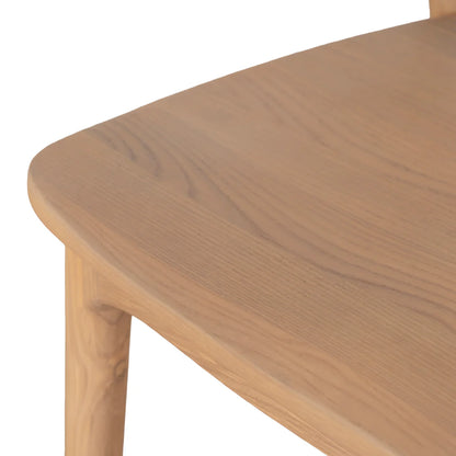 Maine | Coastal Scandinavian Style Fabric PU Leather Wooden Dining Chairs | Natural