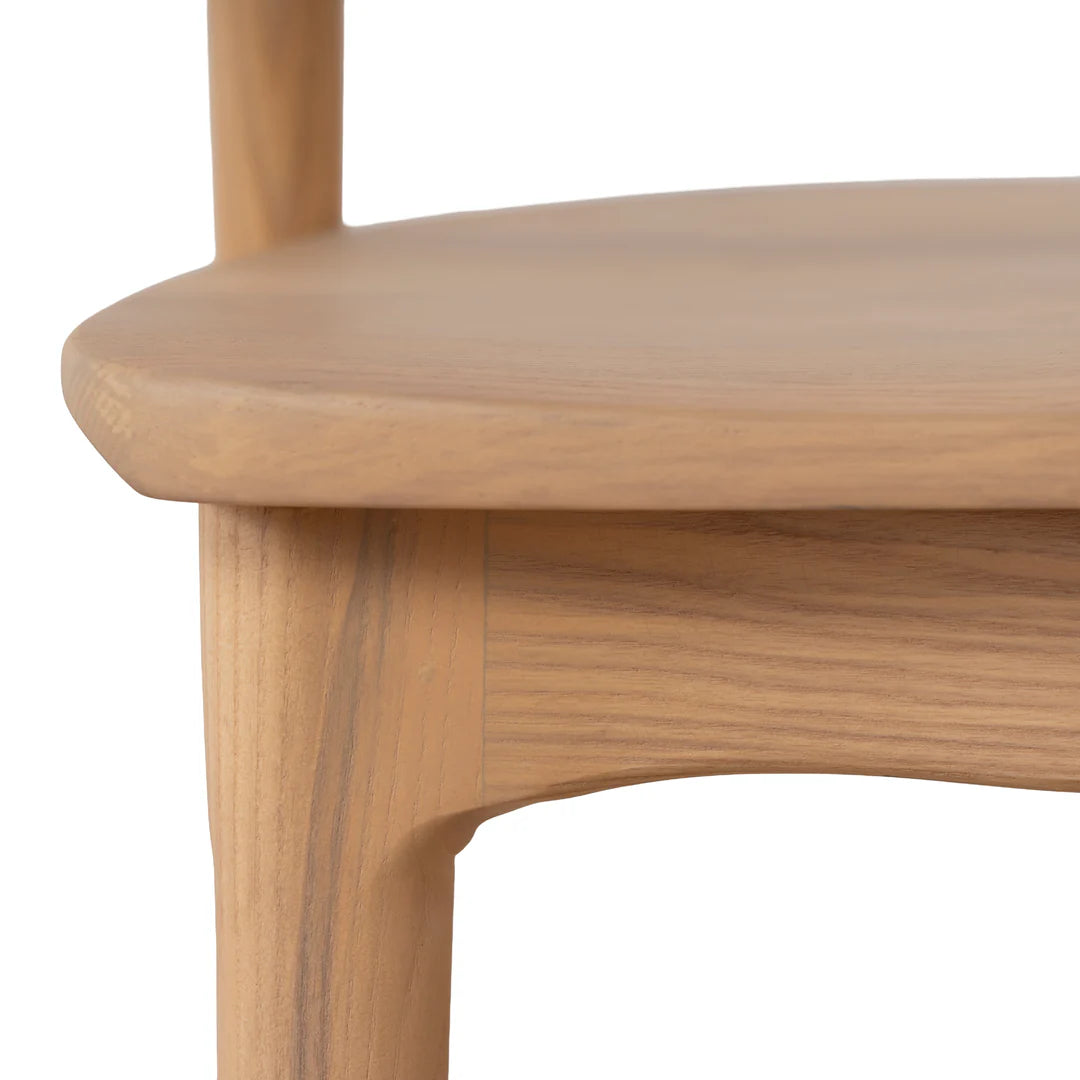 Maine | Coastal Scandinavian Style Fabric PU Leather Wooden Dining Chairs | Natural