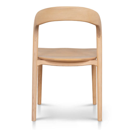 Maine | Coastal Scandinavian Style Fabric PU Leather Wooden Dining Chairs | Natural