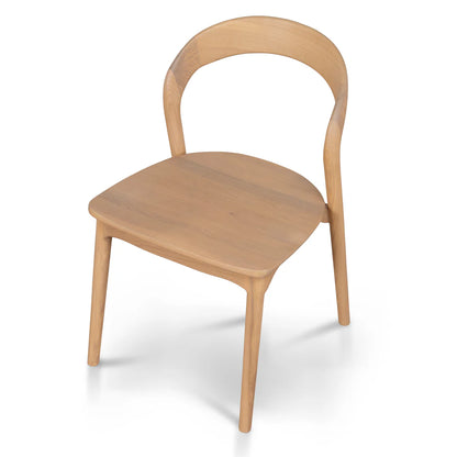 Maine | Coastal Scandinavian Style Fabric PU Leather Wooden Dining Chairs | Natural