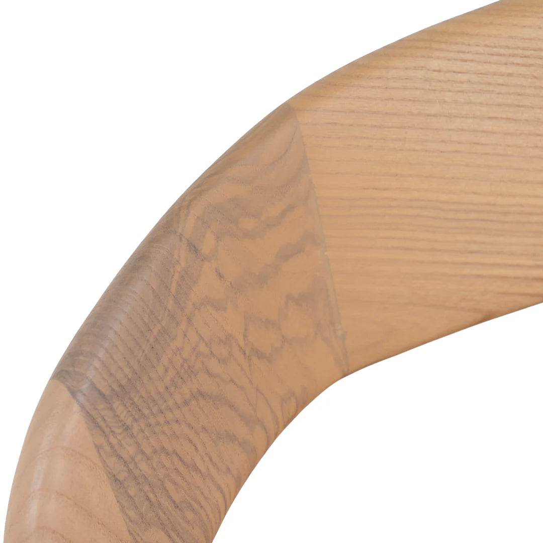 Maine | Coastal Scandinavian Style Fabric PU Leather Wooden Dining Chairs | Natural