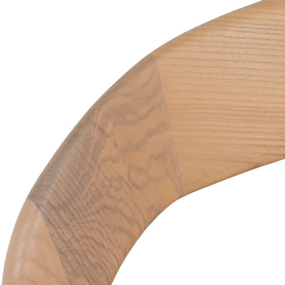Maine | Coastal Scandinavian Style Fabric PU Leather Wooden Dining Chairs | Natural