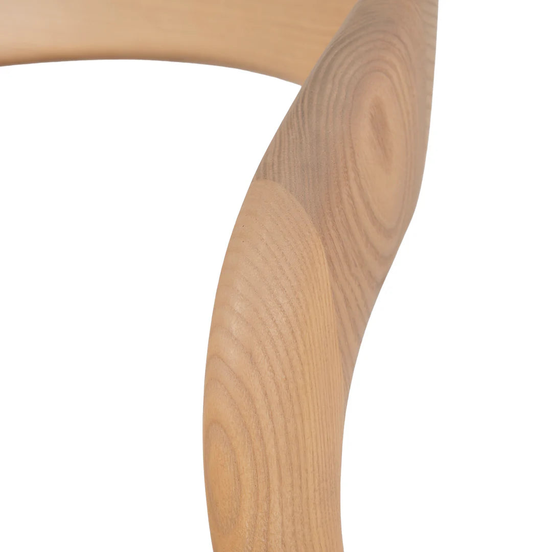 Maine | Coastal Scandinavian Style Fabric PU Leather Wooden Dining Chairs | Natural