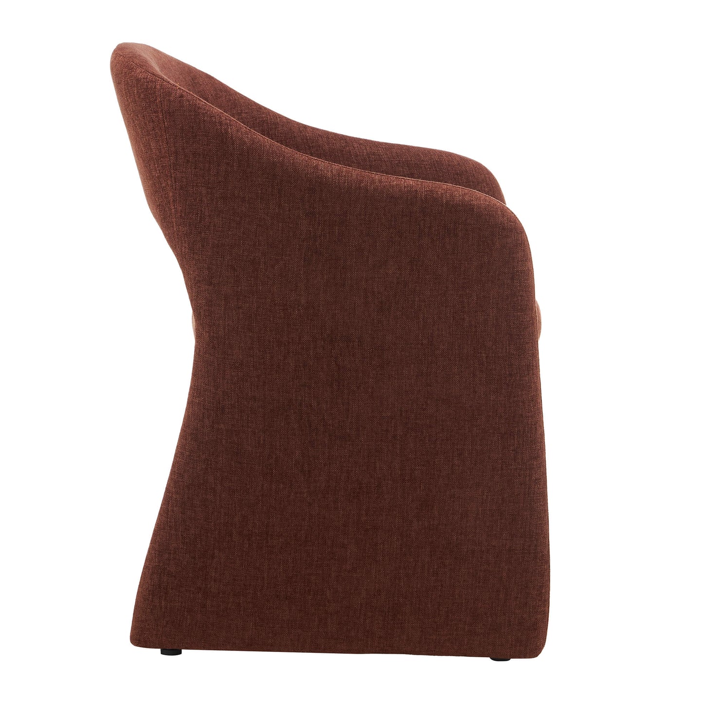 Mandalay | Sand Rust Chenville Fabric Modern Dining Chairs With Arms | Rust