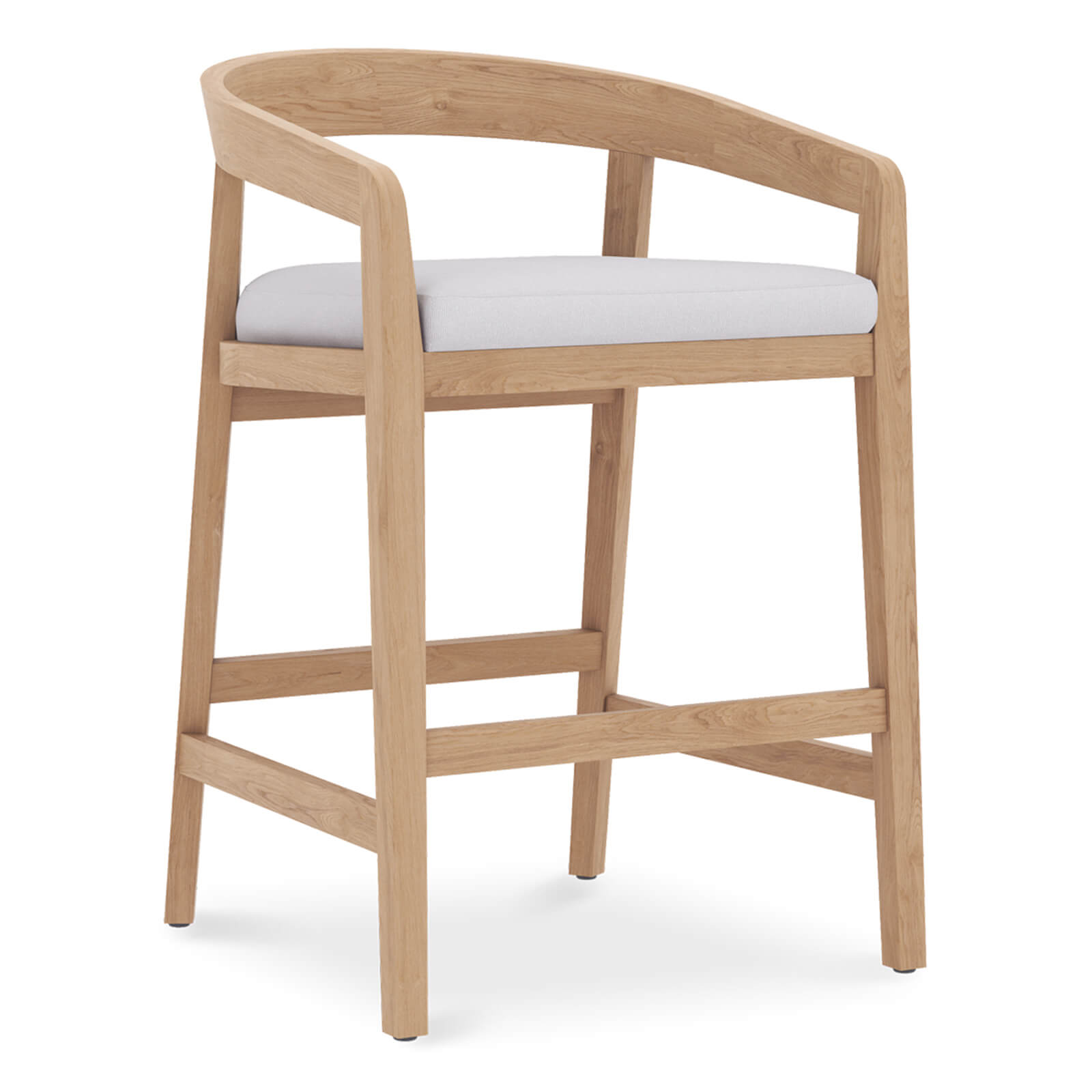 Mandurah | Coastal Natural Teak Indoor Outdoor Wooden Bar Stools | 65cm
