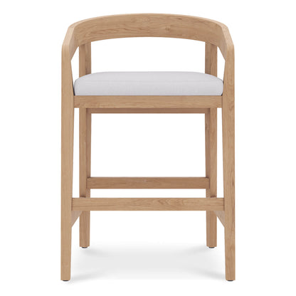 Mandurah | Coastal Natural Teak Indoor Outdoor Wooden Bar Stools | 65cm