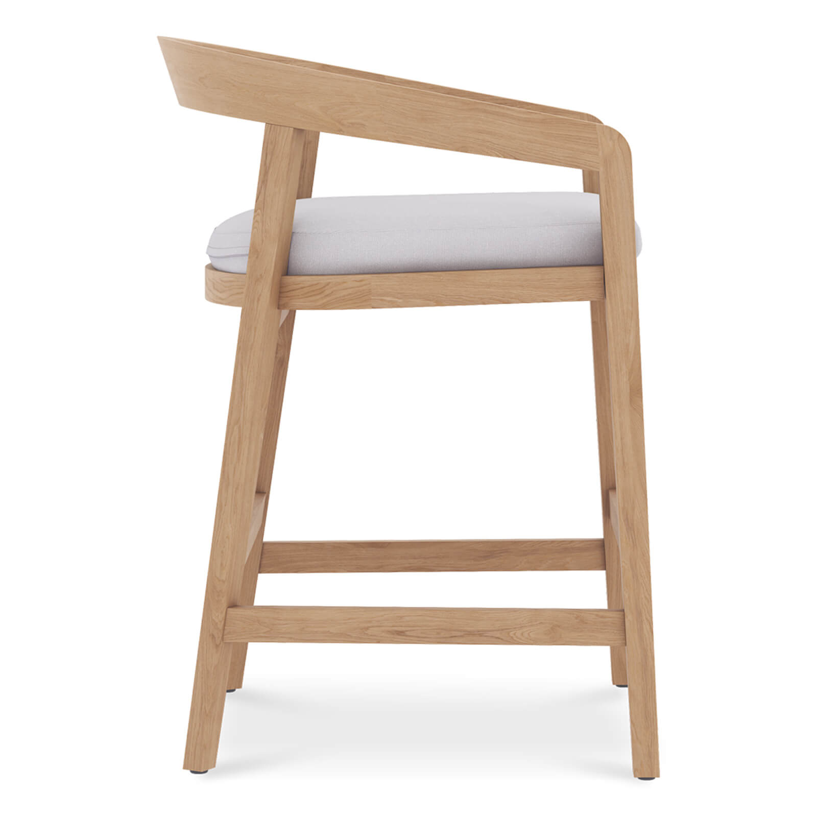 Mandurah | Coastal Natural Teak Indoor Outdoor Wooden Bar Stools | 65cm