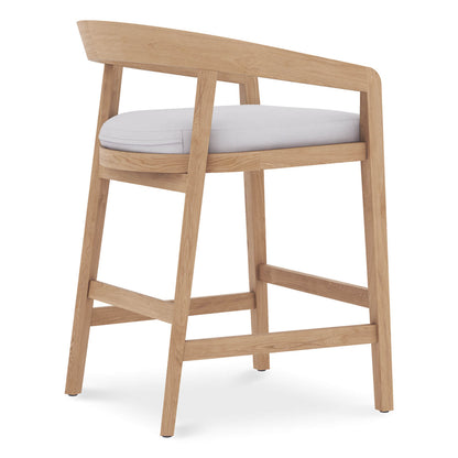 Mandurah | Coastal Natural Teak Indoor Outdoor Wooden Bar Stools | 65cm