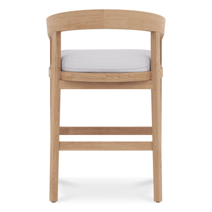 Mandurah | Coastal Natural Teak Indoor Outdoor Wooden Bar Stools | 65cm