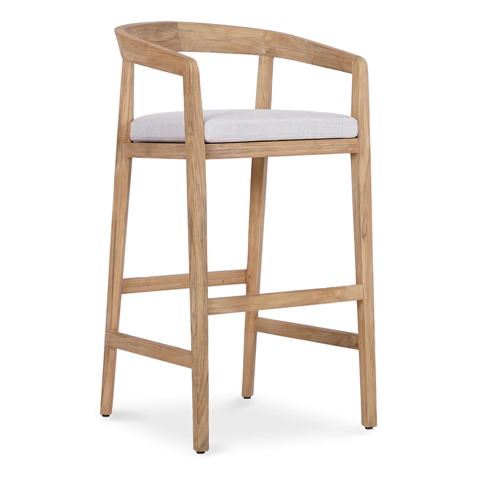 Mandurah | Coastal Natural Teak Indoor Outdoor Wooden Bar Stools | 78cm