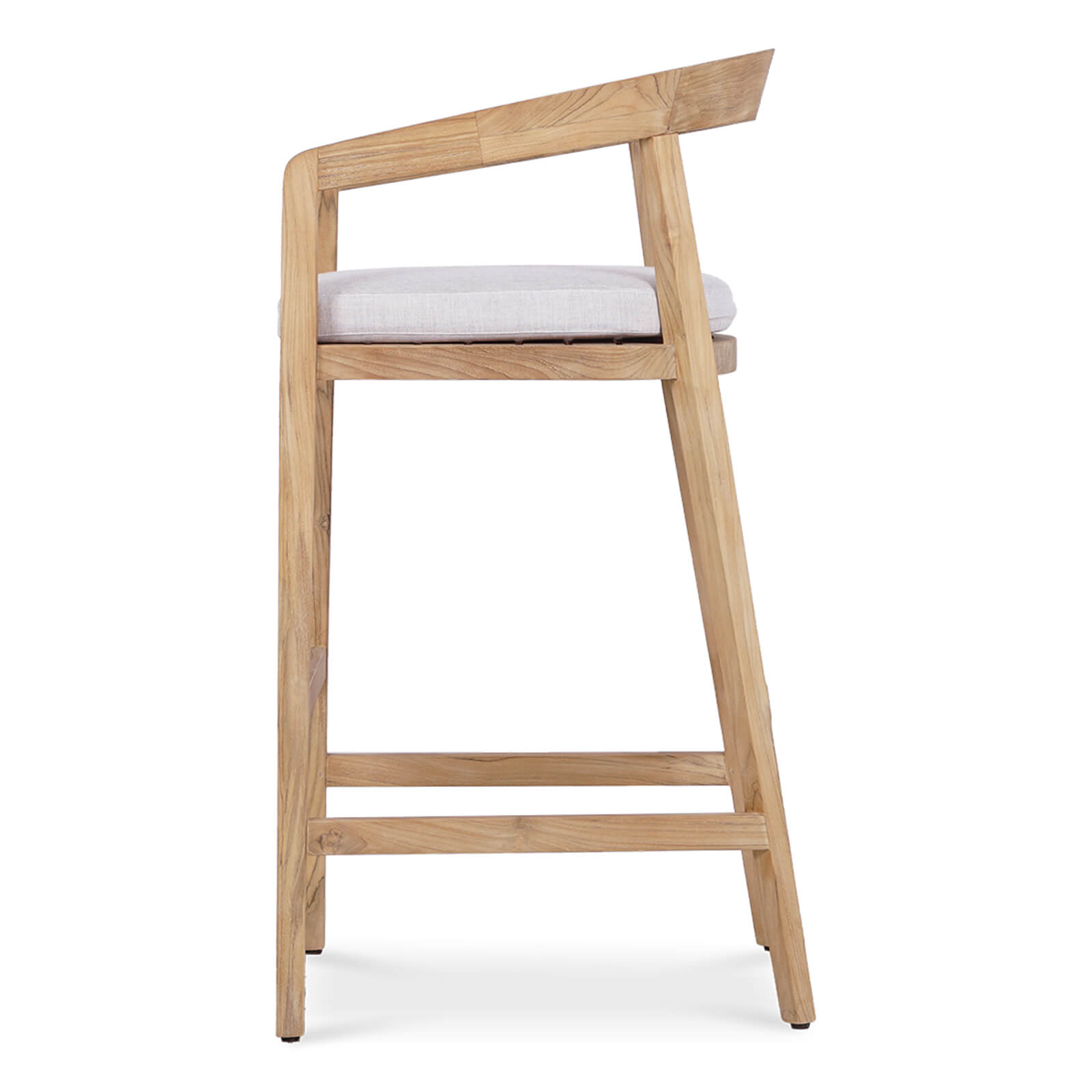 Mandurah | Coastal Natural Teak Indoor Outdoor Wooden Bar Stools | 78cm