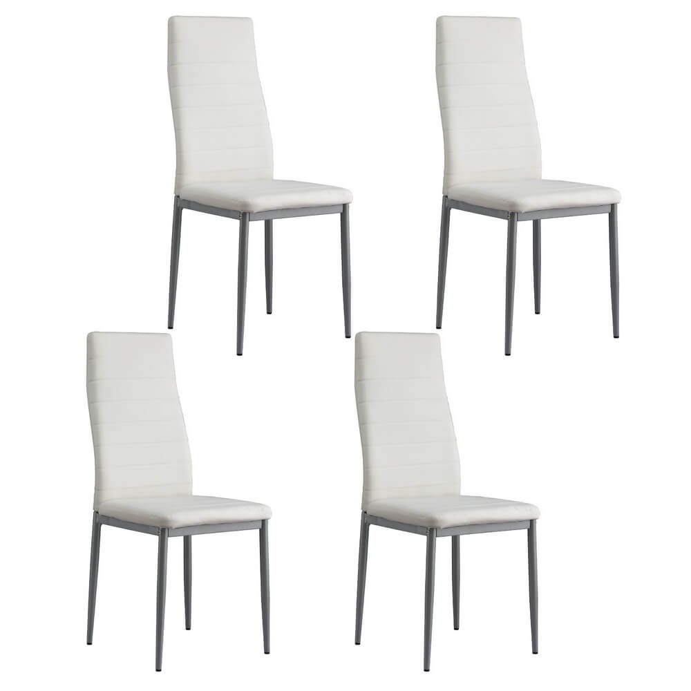 Manhattan | Black and White PVC Dining Chairs | White