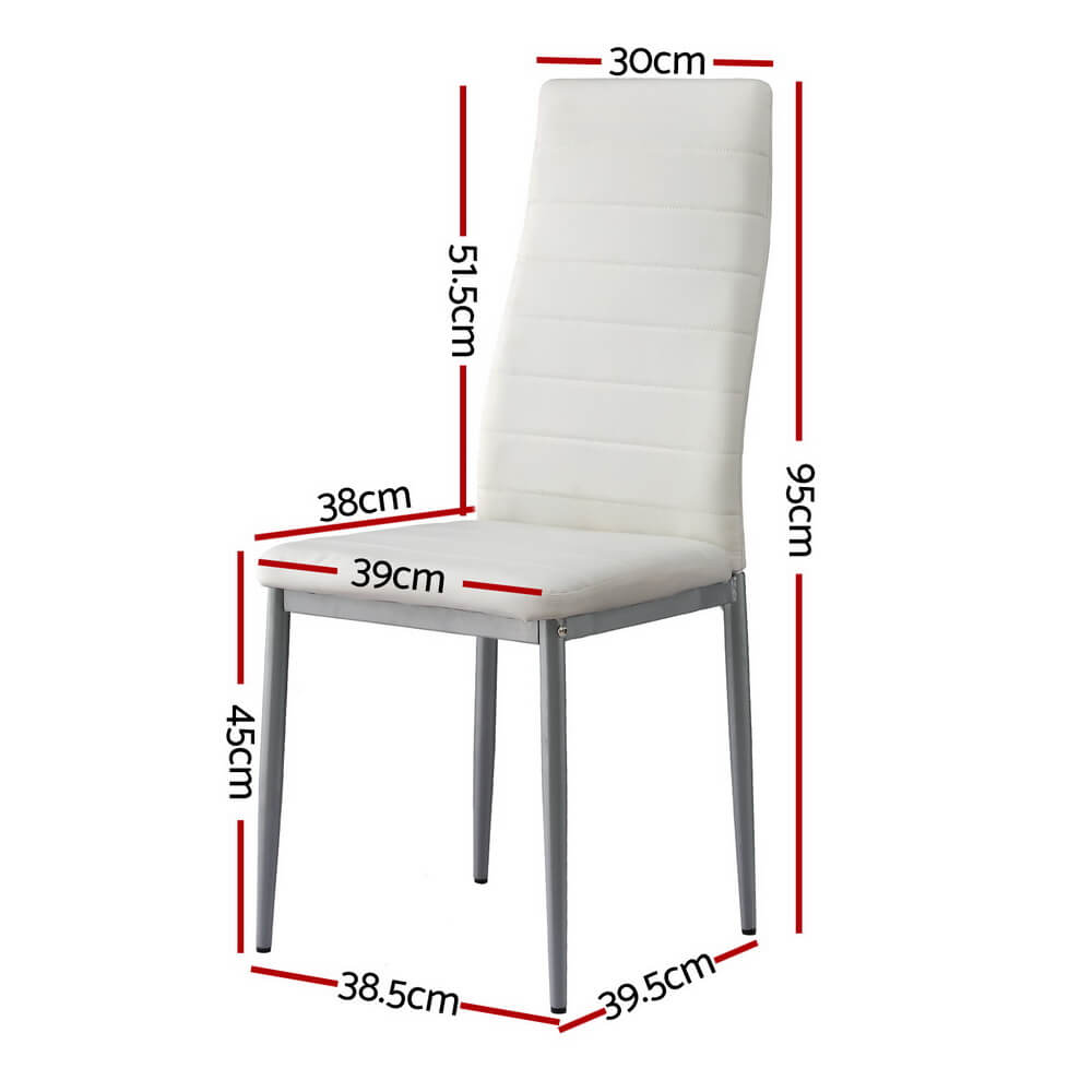 Manhattan | Black and White PVC Dining Chairs | White