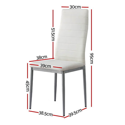 Manhattan | Black and White PVC Dining Chairs | White