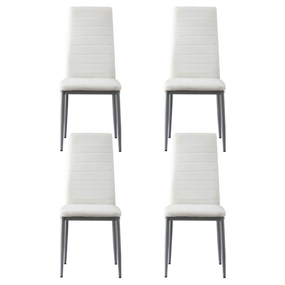 Manhattan | Black and White PVC Dining Chairs | White
