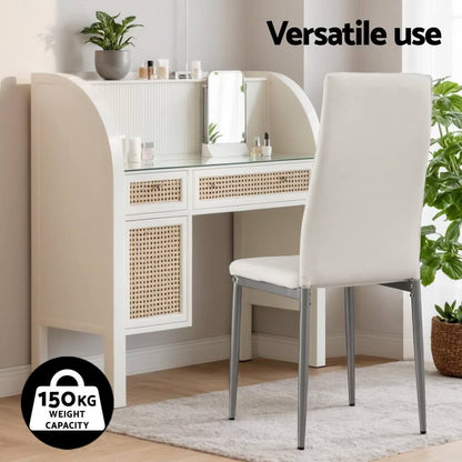 Manhattan | Black and White PVC Dining Chairs | White