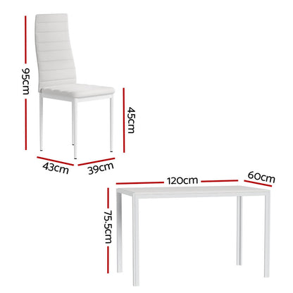 Manhattan Yarra | Black and White PVC 6 Seater Wooden Dining Table Set
| White