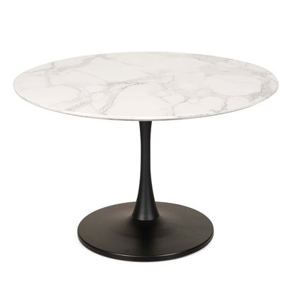 Mansfield | Marble Effect Modern Tulip Design Round Dining Table