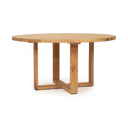 Marina | 1.2m Coastal Natural Wooden Round Dining Table