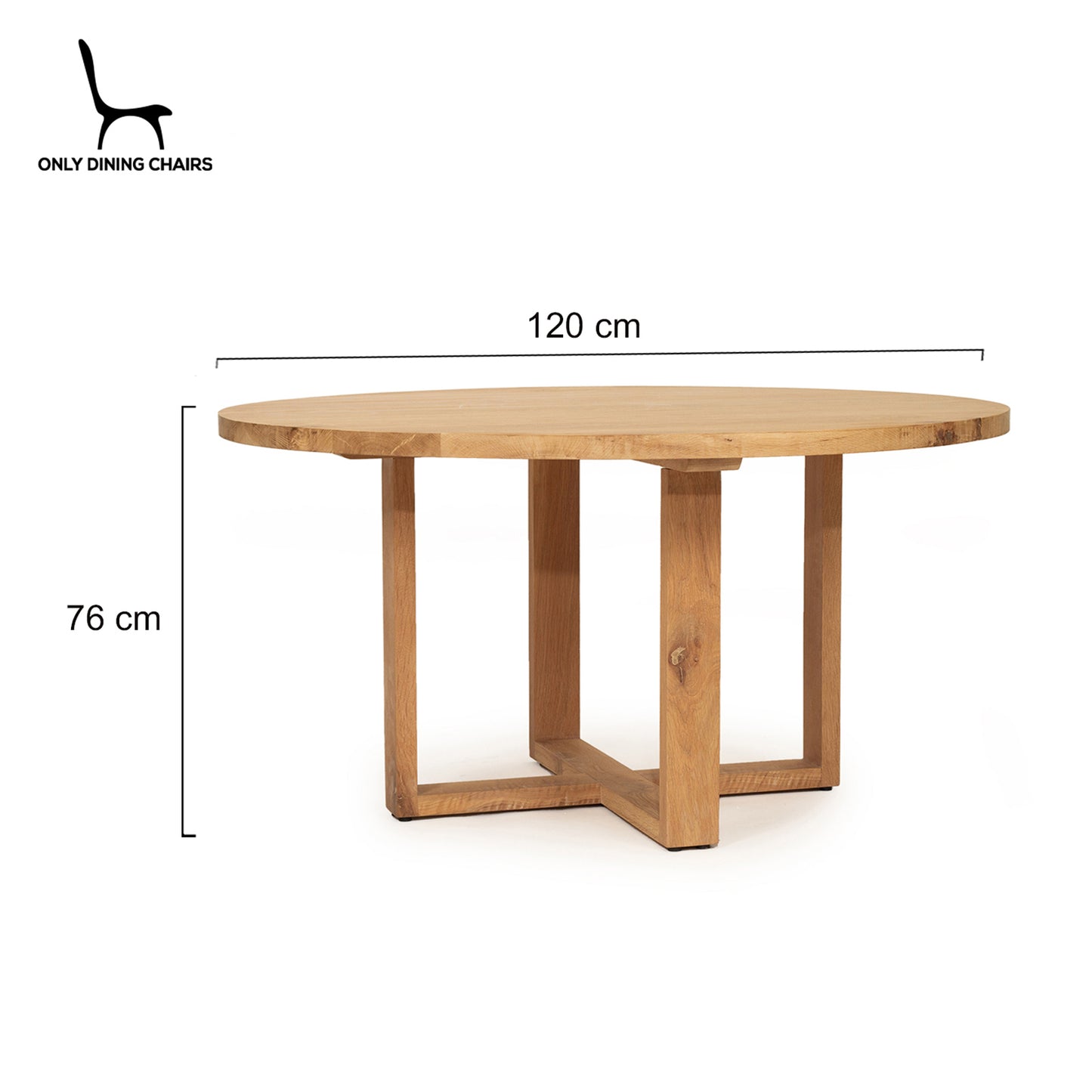Marina | 1.2m Coastal Natural Wooden Round Dining Table