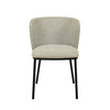 Marli | Grey Modern Metal Fabric Dining Chairs | Set of 2
