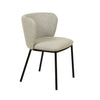 Marli | Grey Modern Metal Fabric Dining Chairs | Set of 2